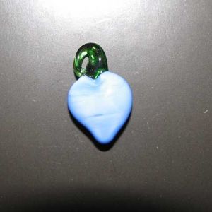 Lampwork сердечко синее, размер:  20х12