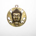 Коннектор односторонний Будда, бижутерный сплав,  цвет бронза, размер: 45х42, 1 шт.