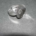 Основа для кольца сито, цвет серебро, размер 18х18 мм., диаметр кольца 19+ мм. регулируется